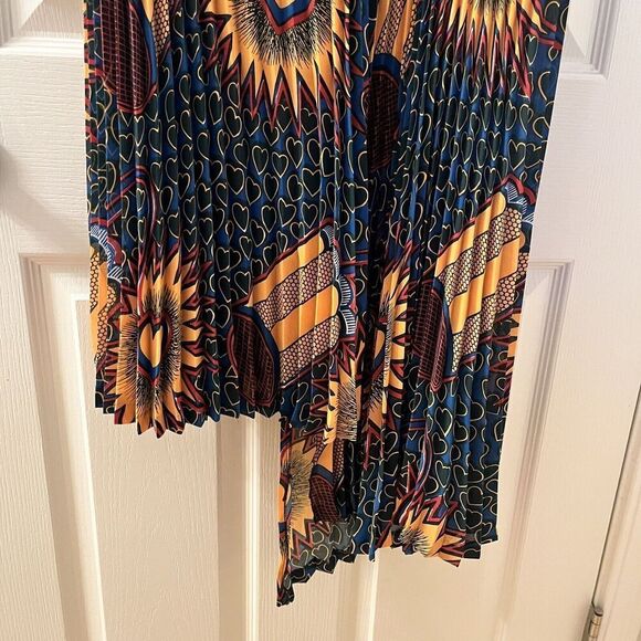 Junya Watanabe Comme des Garcons Asymmetrical Printed Pleated Dress Women's S - Picture 10 of 16